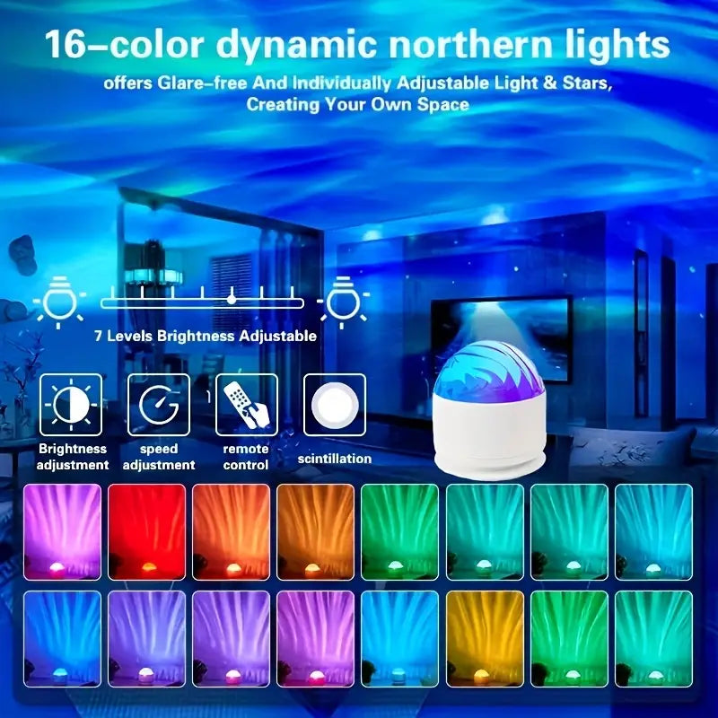 Aurora Galaxy Projector™ – Transform Any Room Into a Starry Sky